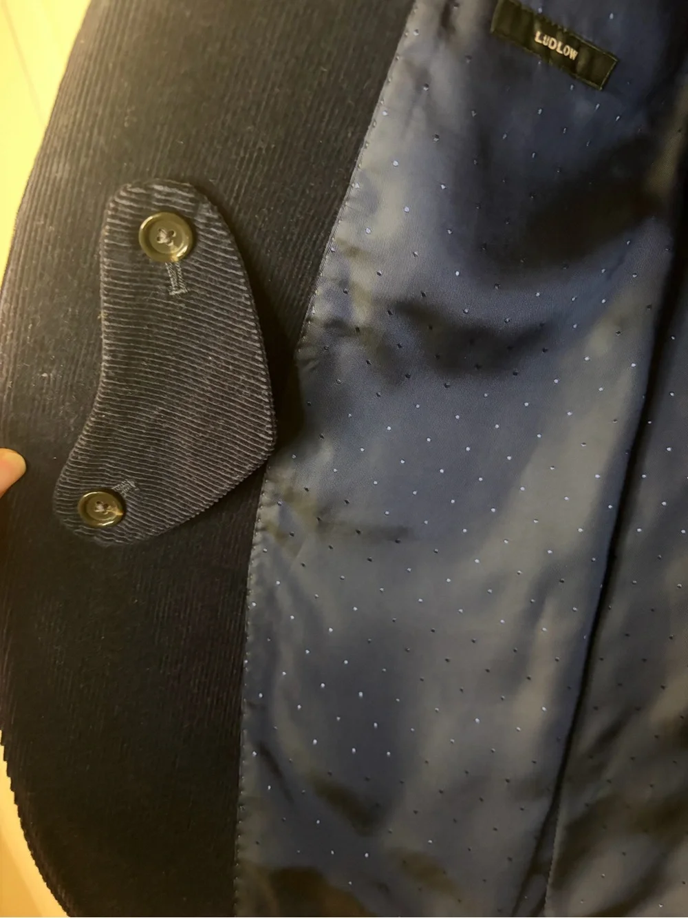 J.Crew Ludlow Fielding Blazer Jacket Men's 36R Navy Blue Corduroy A9182 (NWOT)